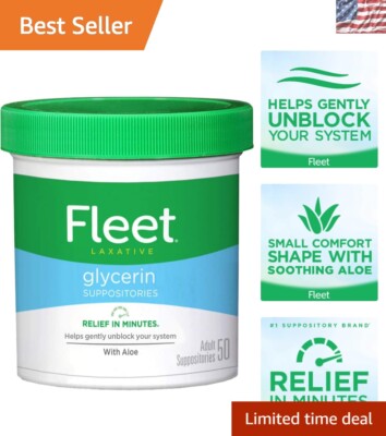 Fleet Adult Glycerin Suppositories - Natural Aloe Formula, Fast Acting 2-Pack