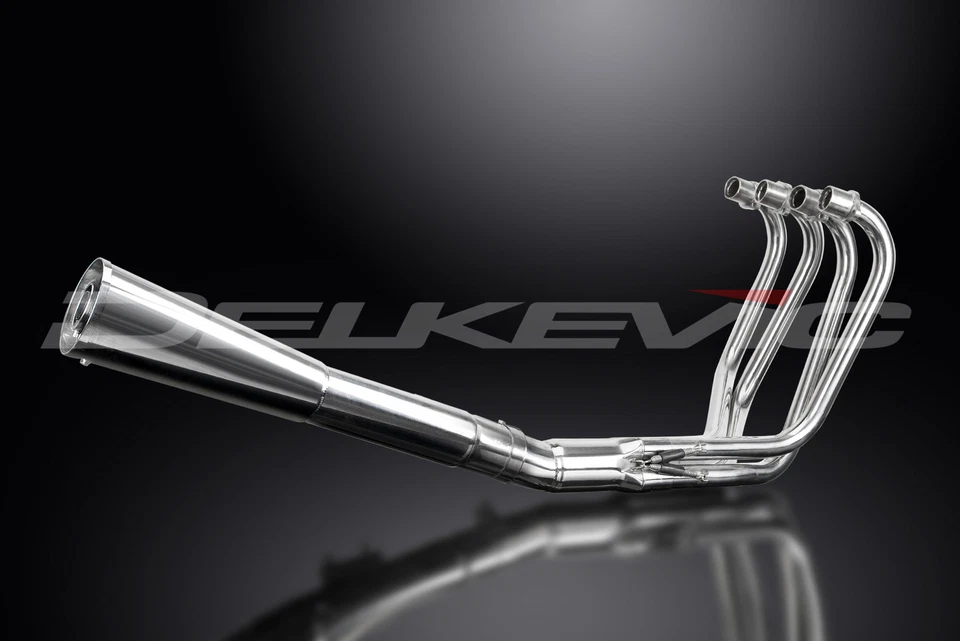 Silenciador megáfono clásico de acero inoxidable escape 4-1 Honda CB550F Supersport 1977-78 Foto 4 de 4