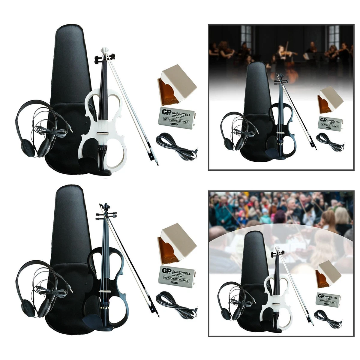 Electric violin with headphones deals