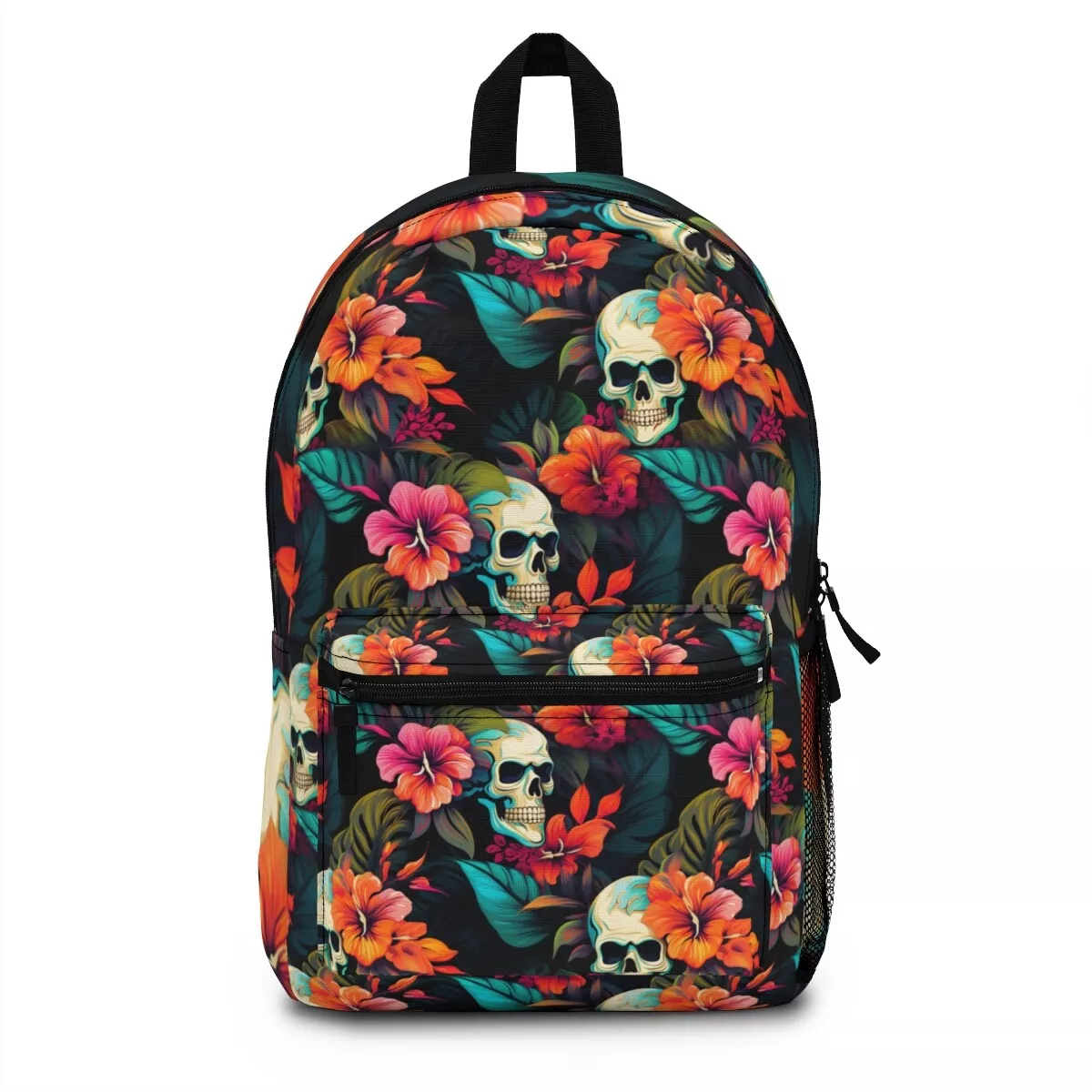 Backpack Bookbag School Bag Hawaiian Tropical Surf Skulls Beach