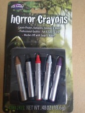 Halloween Set of 5 horror crayons