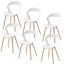 Set di 6 sedia per sala da pranzo tavolo cucina eleganti moderne robusto Bianco