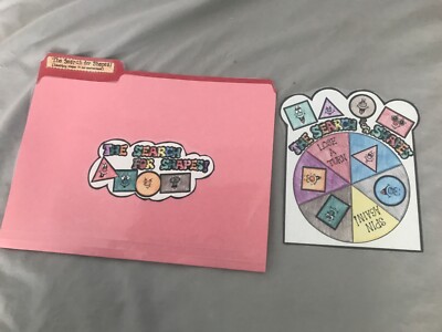 The Search for Shapes. Finding shapes in enviScience grades k-2 file folder game
