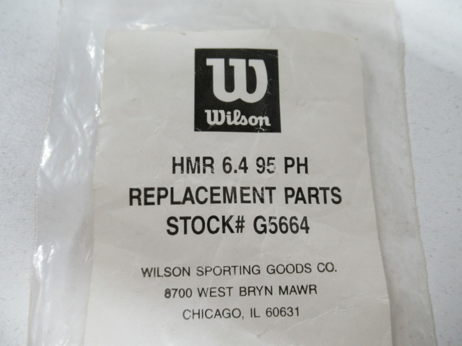 Jeu D'œillets Noirs Wilson Hammer 6.4 95 PH - Pièces De Rechange Neuves, Référence G5664