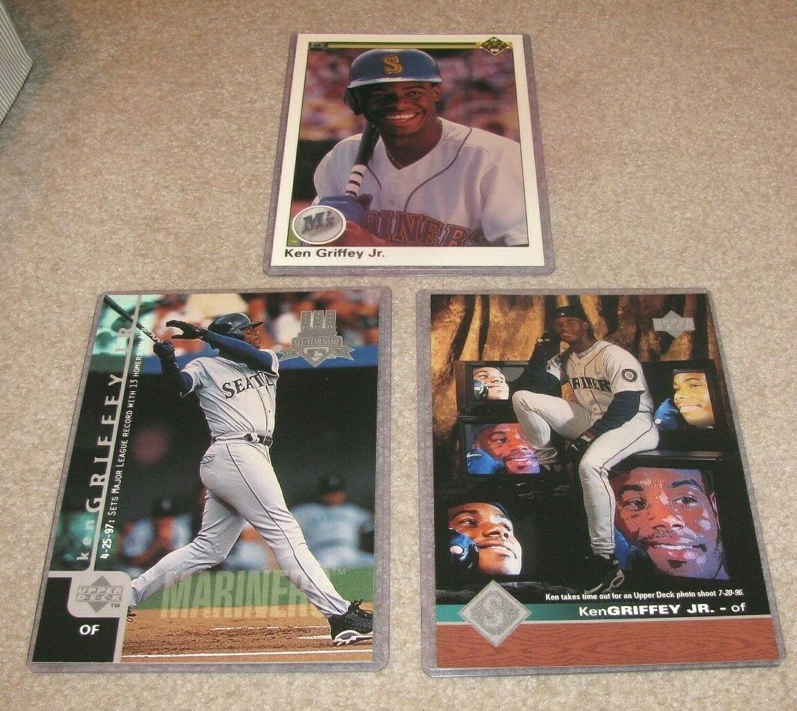 Upper Deck 5 x 7 Blow Ups #156, 175, 225 Ken Griffey Jr. Seattle