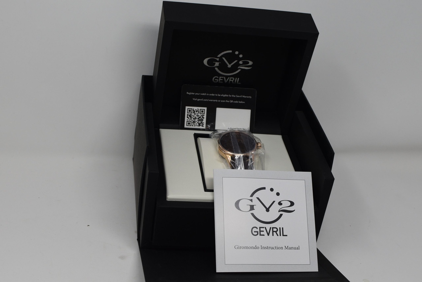 Gv2 By Gevril Men's 42305 Giromondo Brown Dial Brown Leather Date Swiss Watch image 2