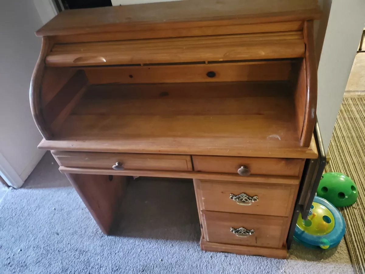 Pine roll top sale desk for sale