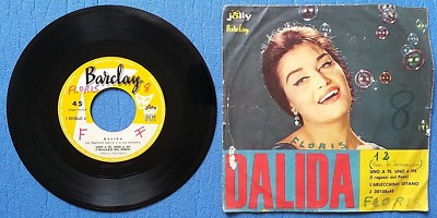 422 - 45 giri DALIDA - UNO A TE UNO A ME - L'ARLECCHINO GITANO - BARCLAY 3/18
