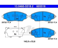 Brake pad set, disc brake ATE 13.0460-5518.2