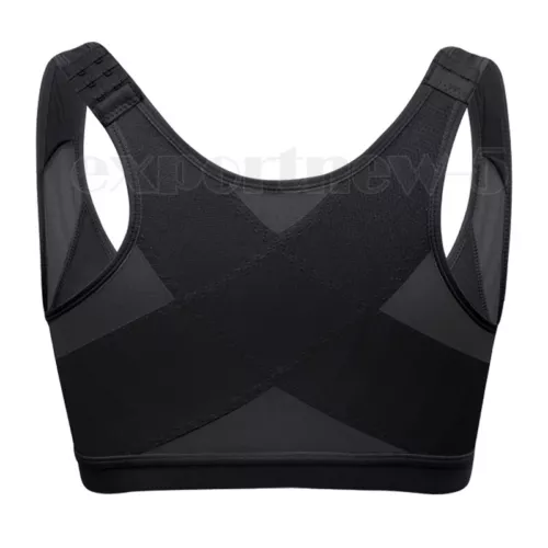 Women's Posture Corrector Bra Wireless Back Support Lift Up Front Closure Bra UK - Picture 17 of 24