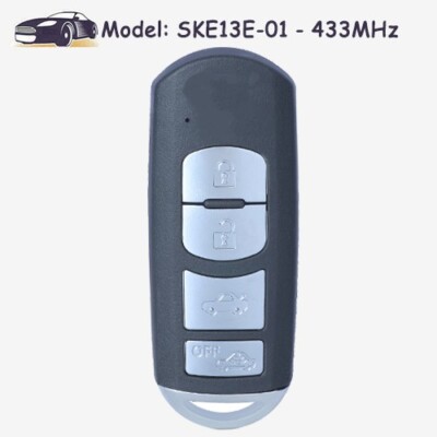 Smart Remote Car Key Fob 4 Buttons SKE13E-01 for Mazda Mitsubishi MX-5 3 6 Sport