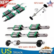 HGR20 Linear Guide Rail HGH20CA Block SFU1605 Ball Screw BF12/BK12  CNC 3D