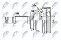 NTY NPZ-MS-064 Gelenksatz Antriebswelle Hinterachse FüR Mitsubishi