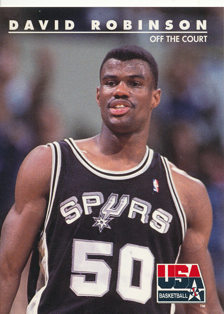 David Robinson 1992 Skybox USA #77 San Antonio Spurs basketball card HOF