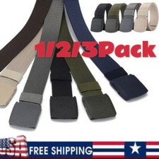 Men Casual Military Tactical Army Adjustable Quick Release Belts Pants Waistband
