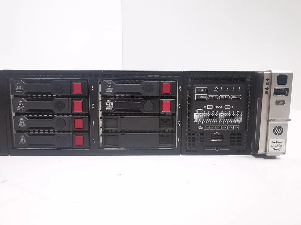 HP ProLiant DL380P G8 Rack Server - Intel Xeon / 24GB RAM / 6x 300GB SAS HDD's - Image 3 of 4