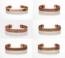 Copper Magnetic Bracelet Arthritis Pain Therapy Energy Cuff Bangle Men & Women