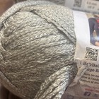 Red Heart Boutique Sashay Sparkle LW 3582 ruffle mesh yarn, Platinum, lot of 2 — photo 2