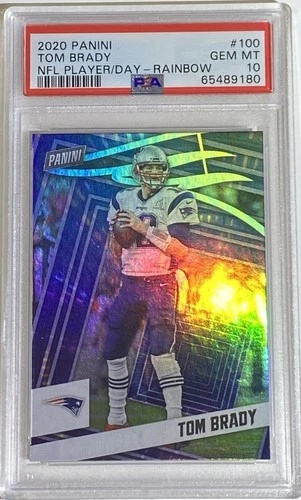 Tom Brady 2020 Panini National Player Of The Day #100 Rainbow PSA 10 Gem Low Pop