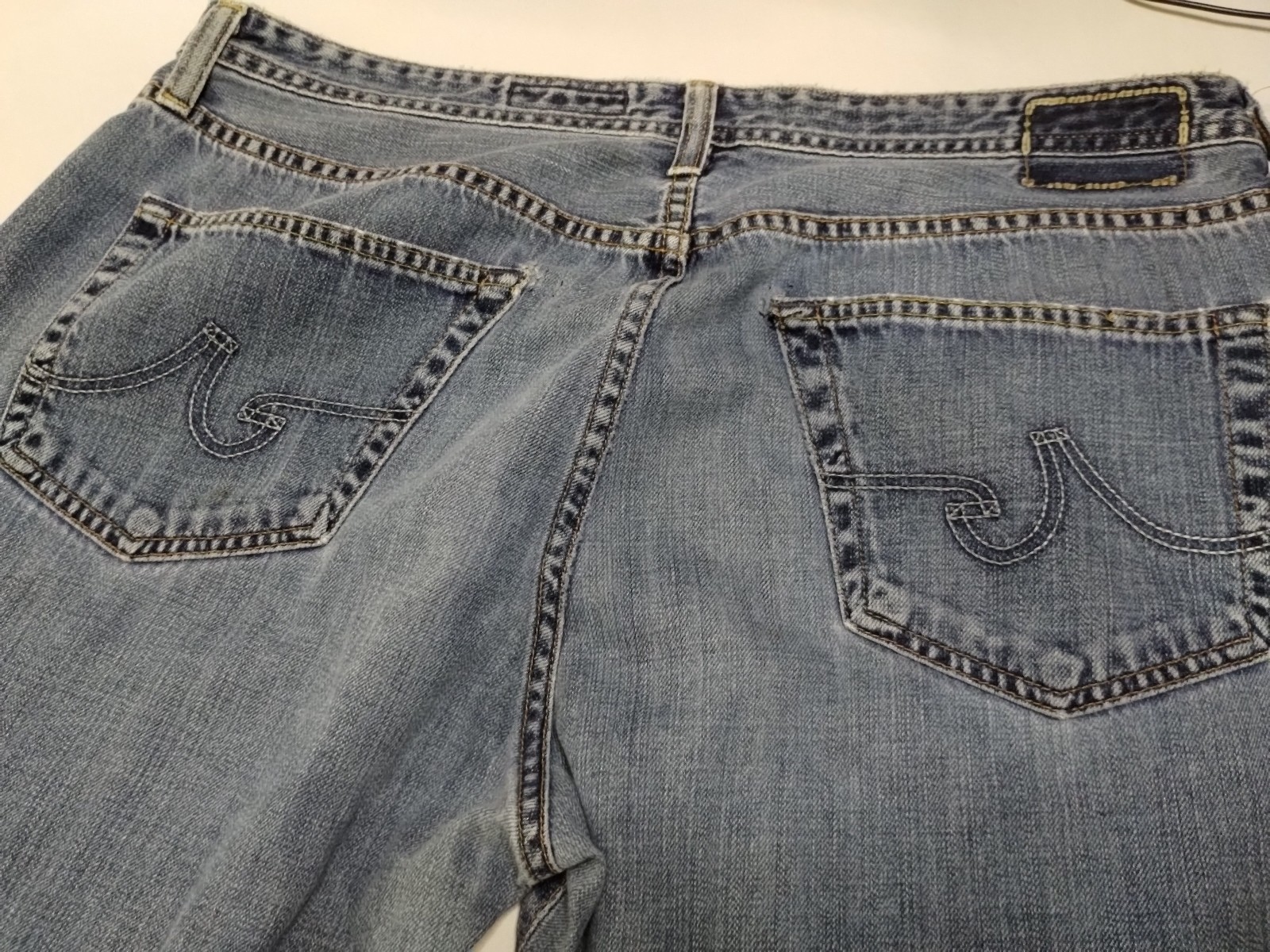 AG Adriano Goldschmied The Hero Jeans Mens 36x34 Blue Relaxed Fit Made USA thumbnail 3