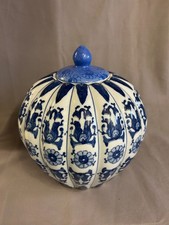 Grande vaso zenzero blu e bianco