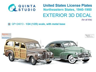 QTSQP24013R 1:24 Quinta Studio 3D Decal - US License Plates: Northeastern