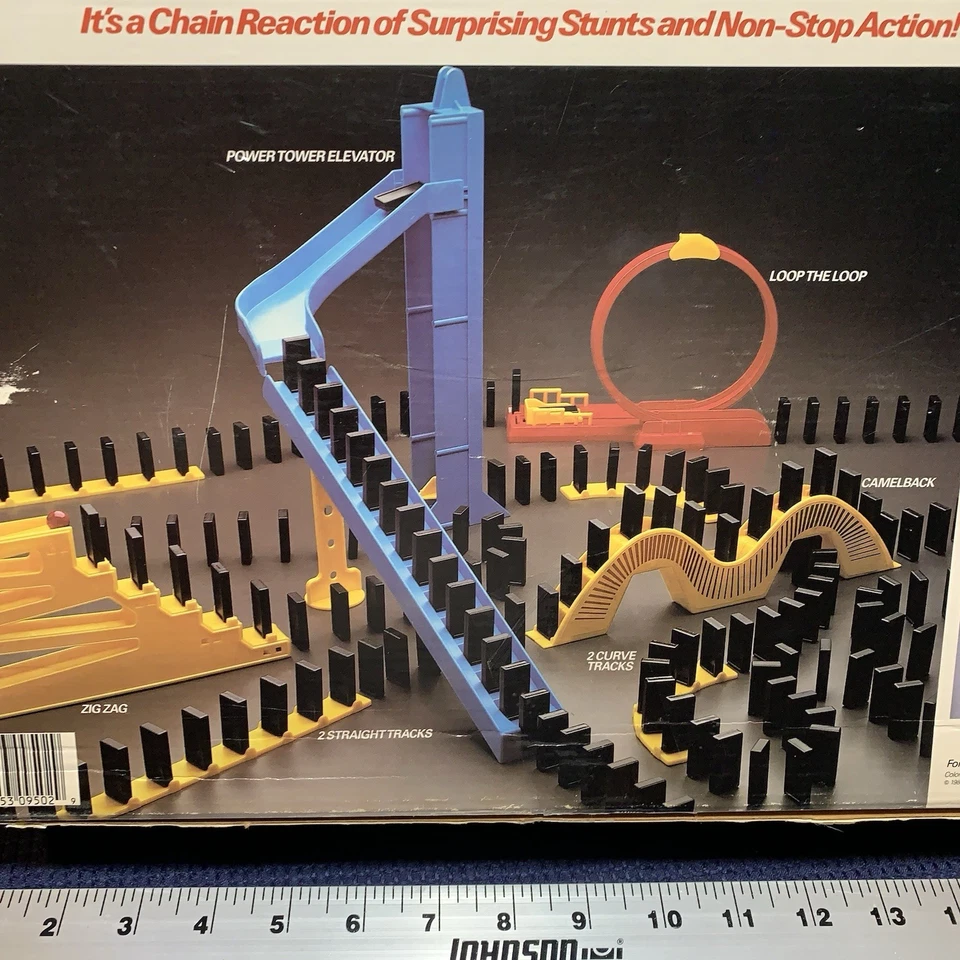 De colección 1989 Domino Rally - Juego intermedio - Por Pressman Toy Corp. ¡con manual! Foto 3 de 4