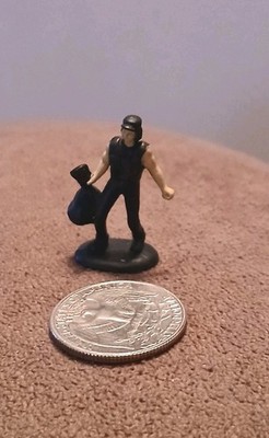 Mini Figure Robber Dressed In Black Carrying A Black Sack Micro Machines Style