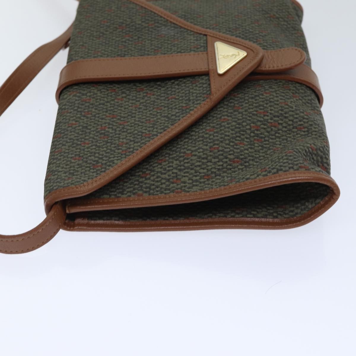 Borsa a tracolla Saint Laurent in tela verde autentica