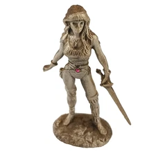 Grenadier Fantasy Warrior Woman w/ Sword Pewter Miniature 1983 G. Garrity Ral Pa
