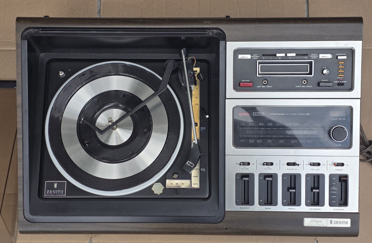 Zenith Allegro Stereo Console Record 8 Track Stereo Wedge | eBay