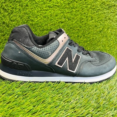 New Balance 574 Womens Size 10 Black Rose Gold Athletic Running Shoes Sneakers