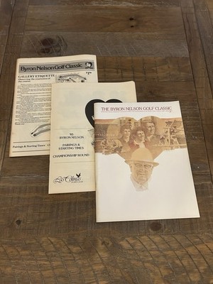 Byron Nelson 1983 Program, Pairings And Starting Times Championship Round