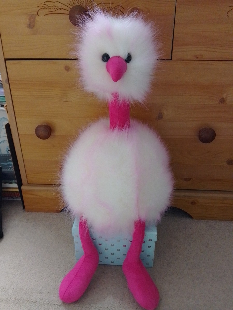 Jellycat. Large Raspberry Ripple Pompom. Bird. Retired. Brand New