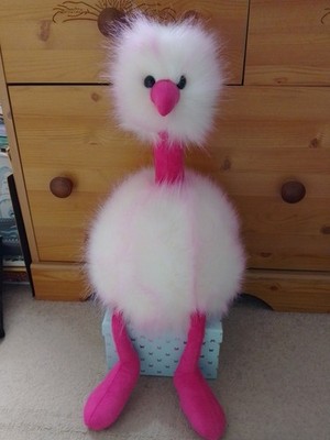 Jellycat. Large Raspberry Ripple Pompom. Bird. Retired. Brand New