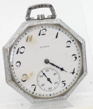 ELGIN 26863356, GRADE 315, 12s 15j DEFIANCE CASE POCKET WATCH FOR REPAIR (FX)