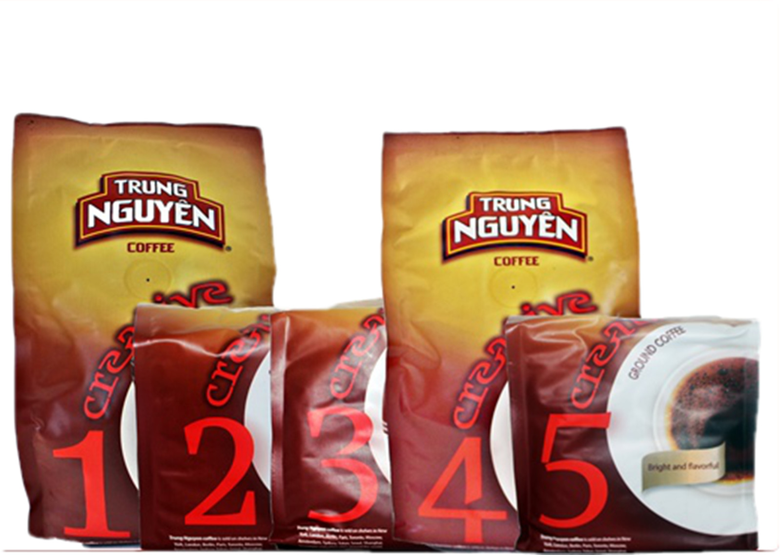 Paquete de degustación 5 variedades Creative a ́250g, café vietnamita de Trung Nguyen