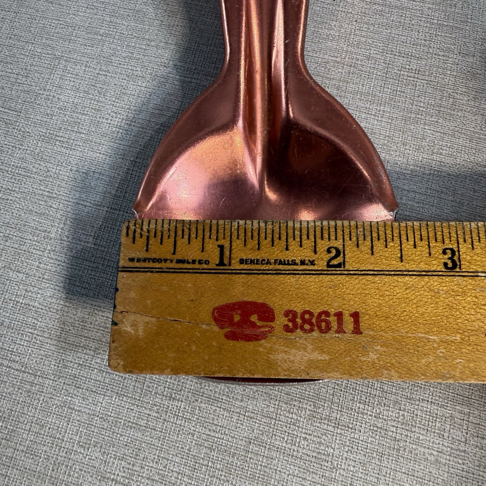 Vintage 8" SHORT'NING Spoon ICE CREAM Scoop Rose Gold Color Aluminum