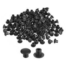 200Pcs 5mm 3/16" Dia Plastic Screw Hole Plugs Cover for Furniture, Black