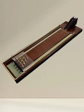 Bombay Company Executive Desk Tabletop Mini Bowling Game - Cherry Wood & Brass