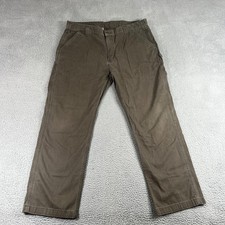 Carhartt B324 DFE Men's Washed Twill Relaxed Fit Utility Pants Brown 40x30