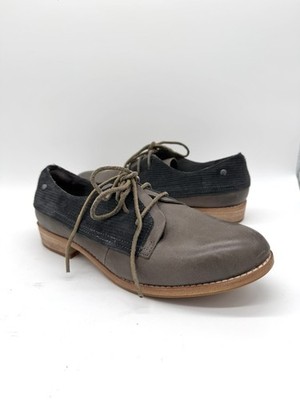 CAT Women s Tally Oxford Leather Shoes Sz 9 Gray Leather suede Preppy Academia