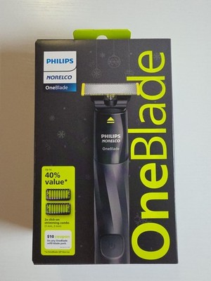 Philips Norelco OneBlade Men's Wet & Dry Trimmer Shaver w/ 2 Trimming Combs NEW