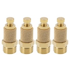 Adjustable Top Air Pneumatic Exhaust Muffler Copper 1/4 Bspt 4pcs.