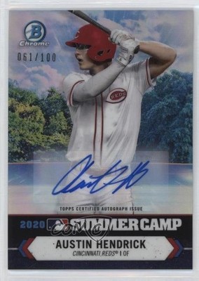 2021 Bowman Chrome 2020 Summer Camp 61/100 Austin Hendrick #SC-8 Auto ya6