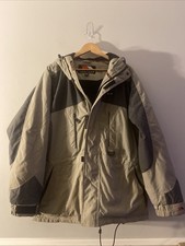 Trespass Men’s Jacket Size Medium Green Grey Hooded Parka Vintage 