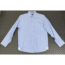 J.Crew Oxford Shirt Men Small Blue Stripe Long Sleeve Button Down Style  80993