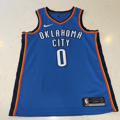 NBAユニフォーム Oklahoma Thunders Westbrook Russell Westbrook Oklahoma City Thunder Jersey Mens 44 Blue NBA