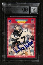 Rickey Jackson Signed 1989 Pro Set Saints Card Beckett Auto Grade 10
