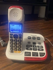 Panasonic KX-TGM470 base with KX-TGMA44 Amplified Cordless Phone, White